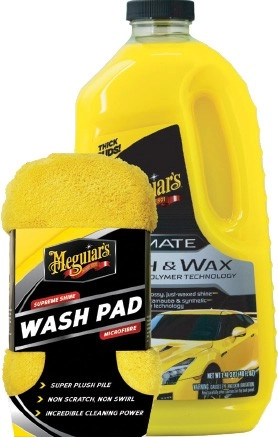 Meguiar’s Ultimate Wash & Wax 1.42L & Microfibre Wash Pad