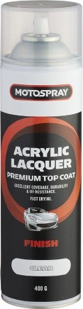 Motospray Acrylic Lacquer Topcoat Clear