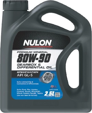 Nulon Premium Mineral 80W-90 Gearbox & Differential Oil 2.5L