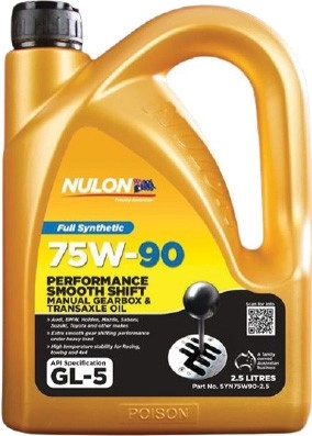 Nulon Synthetic 75W90 Gearbox & Trans Oil 2.5L