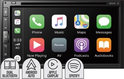 Pioneer 6.8” AV Receiver W/ Apple Carplay & Android Auto DVD/CD Playback