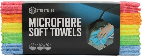 Streetwize 20 Piece Soft Microfibre Towels Pack