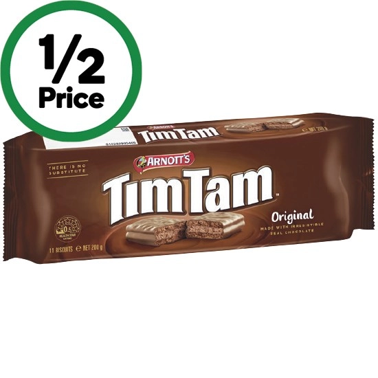 Arnott's Tim Tam Chocolate Biscuits 165-200g – Excludes Tim Tam Deluxe range