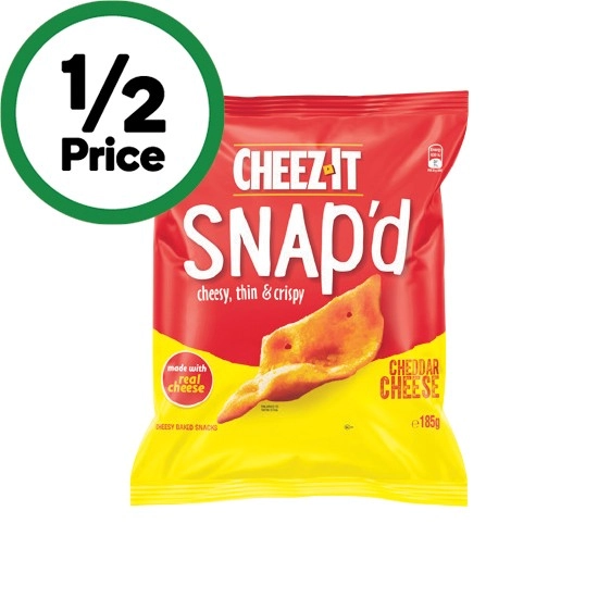 Cheez It Snap'd Cheesy Baked Snacks 185g