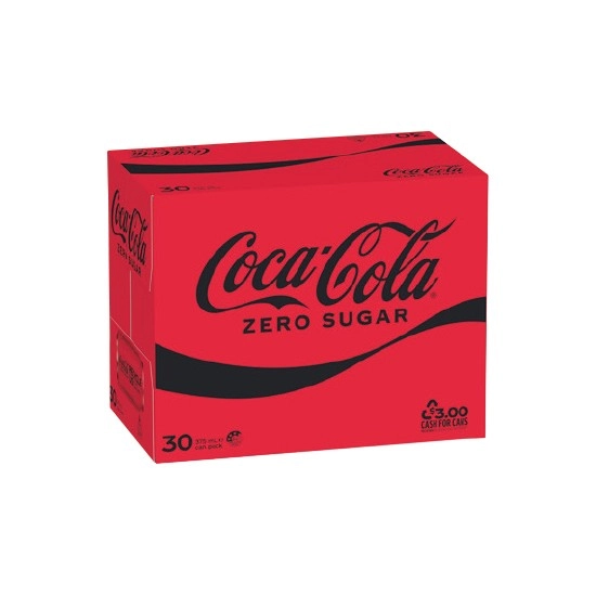 Coca-Cola Classic, Diet or Zero Sugar Soft Drink Varieties 30 x 375ml