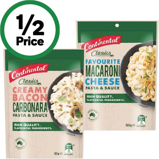 Continental Pasta and Sauce 80-105g