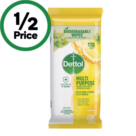 Dettol Multipurpose Disinfectant Wipes Pk 110