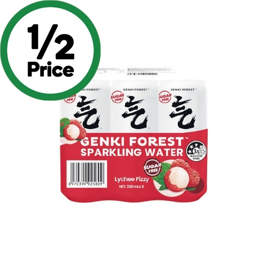 Genki Forest Sparkling Water 6 x 330ml