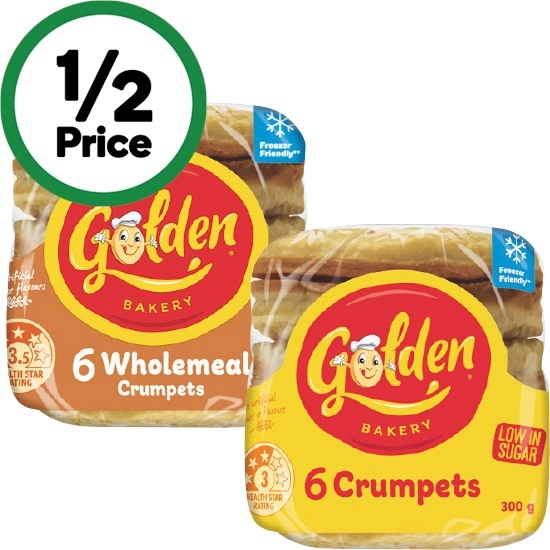 Golden Crumpet Rounds Pk 6