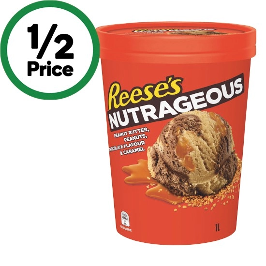 Hershey's or Reese's Ice Cream Varieties 1 Litre – From the Freezer