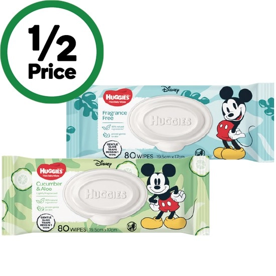 Huggies Baby Wipes Pk 72-80