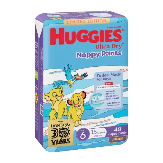 Huggies Ultra Dry Nappy Pants Pk 48-62