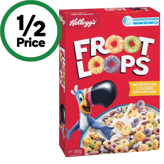 Kellogg's Coco Pops 375g or Kellogg's Froot Loops 285g