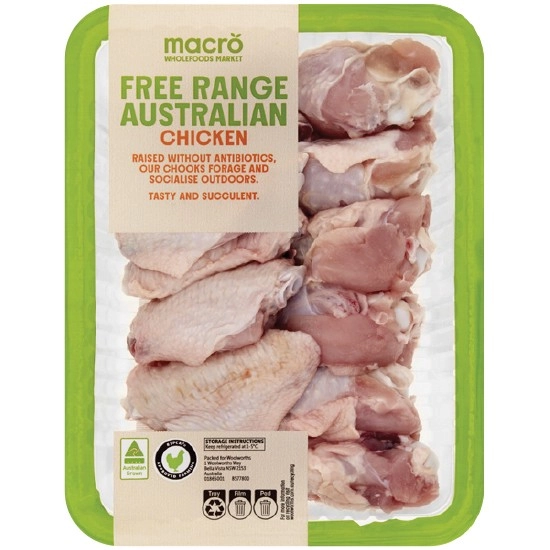 Macro Free Range Australian Fresh RSPCA Approved Chicken Wing Nibbles – From the Meat Dept