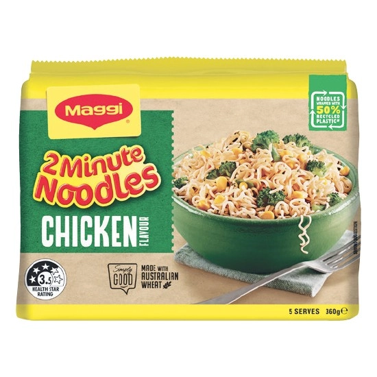 Maggi 2 Minute Noodles 345-380g Pk 5