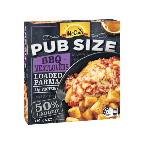 McCain Pub Size Double Meat or Loaded Meals 480-500g