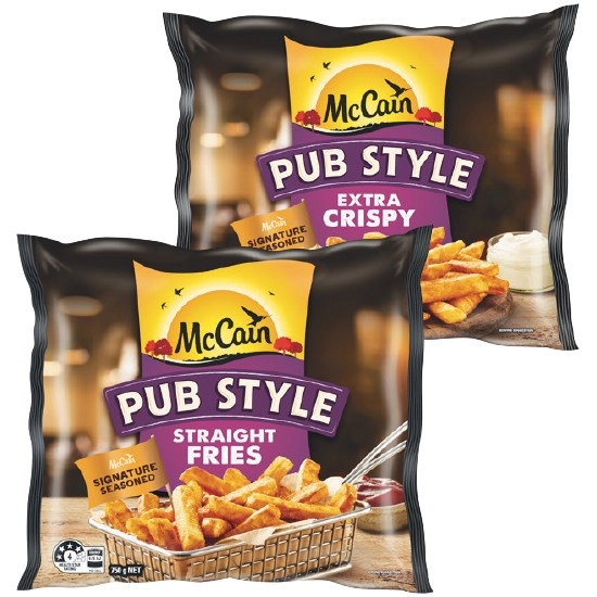 McCain Pub Style Chips, Wedges or Healthy Choice Chips 750g-1 kg