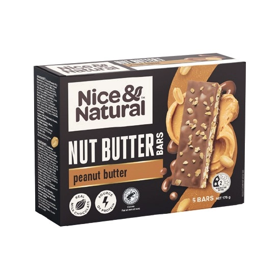 Nice & Natural Nut Butter Bars 175g Pk 5