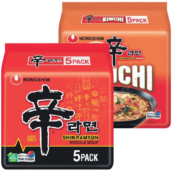 Nongshim Noodles 460g-600g Pk 4-5