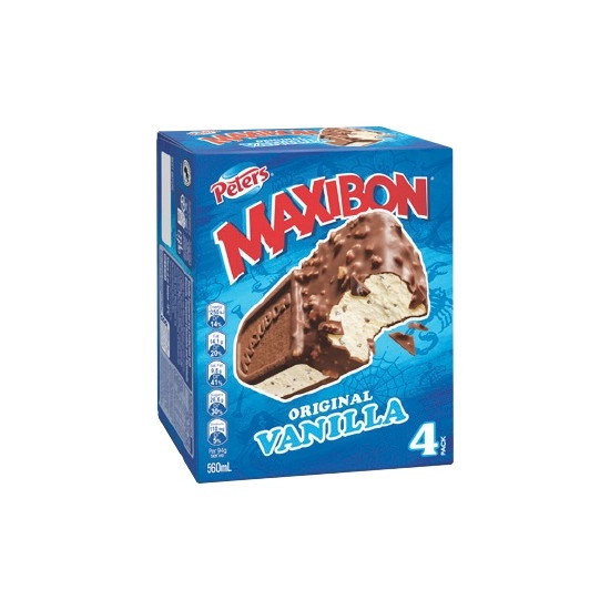 Peters Maxibon 560ml Pk 4 – From the Freezer