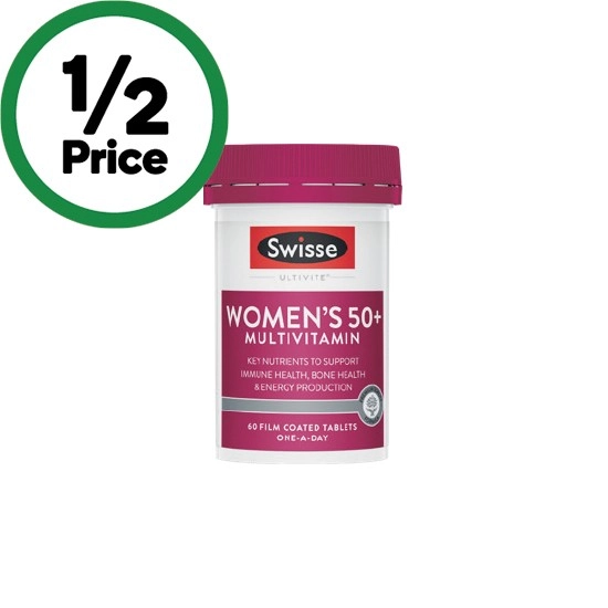 Swisse Ultivite Women's 50+ Multivitamin Tablets Pk 60~