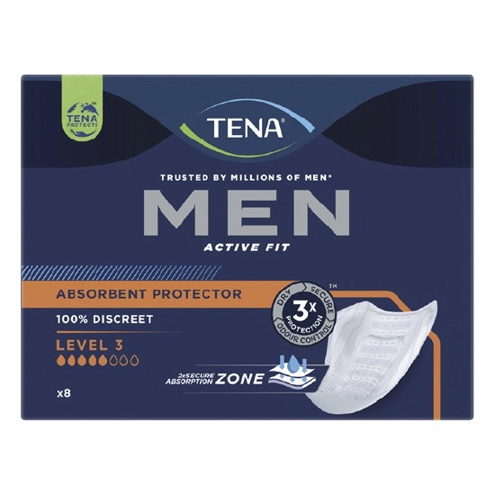 Tena Men Absorbent Protector Level 3 Pk 8