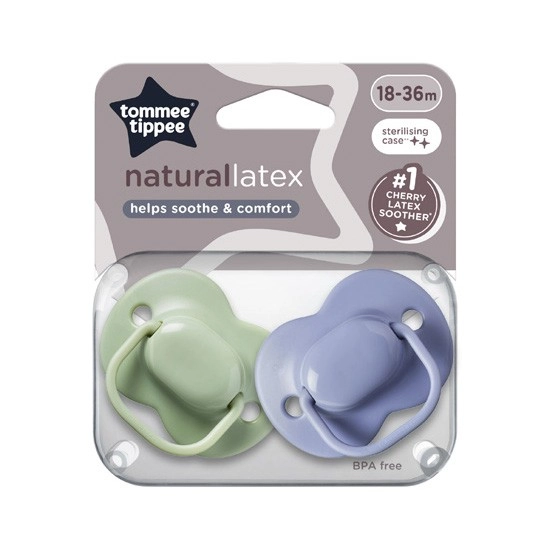 Tommee Tippee Cherry Latex Soothers 18-36m Pk 2