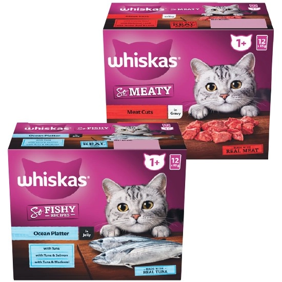 Whiskas So Meaty Wet Cat Food Pk 12 x 85g