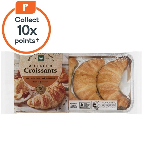 Woolworths All Butter Croissants Pk 3 or Pk 4