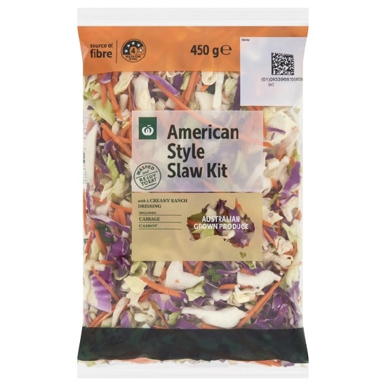 Woolworths American Style Slaw Kit 450g Pack