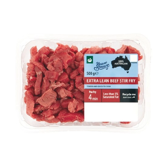 Woolworths Australian Beef Stir Fry Heart Smart 500g