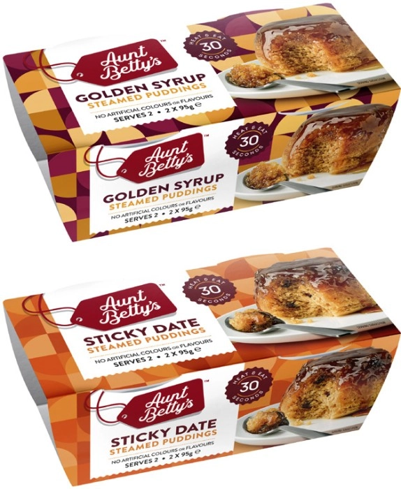 Aunt Betty's Puddings 2 Pack 190g-220g