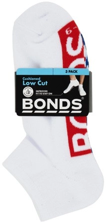 Bonds Men's Logo Lowcut 3 Pack