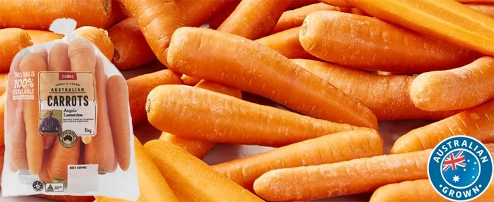 Coles Australian Carrots 1kg Bag