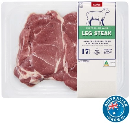 Coles Australian Lamb Leg Steak 270g