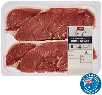 Coles Australian No Added Hormones Beef Rump Steak