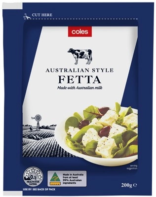 Coles Australian Style Fetta 200g