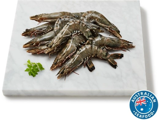 Coles Australian Thawed Raw Black Tiger Prawns