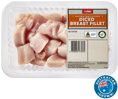 Coles RSPCA Approved Chicken Diced Breast 500g