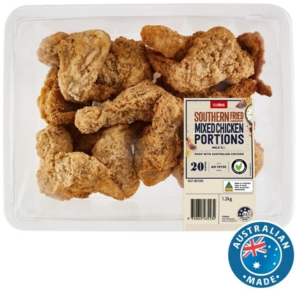 Coles RSPCA Approved Chicken Southern Fried Portions 1.2kg