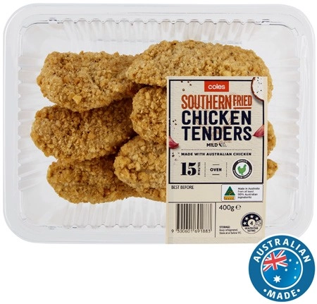 Coles RSPCA Approved Chicken Southern Fried Tenders 400g