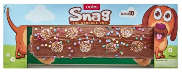 Coles Snag Sausage Dog Cake 534g