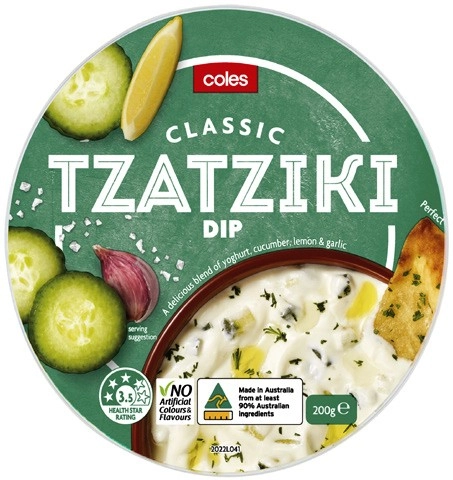 Coles Tzatziki Dip 200g