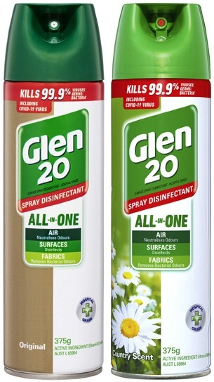 Glen 20 Disinfectant Spray 375g or Pure 283g