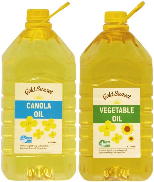 Gold Sunset Canola or Vegetable Oil 4 Litre