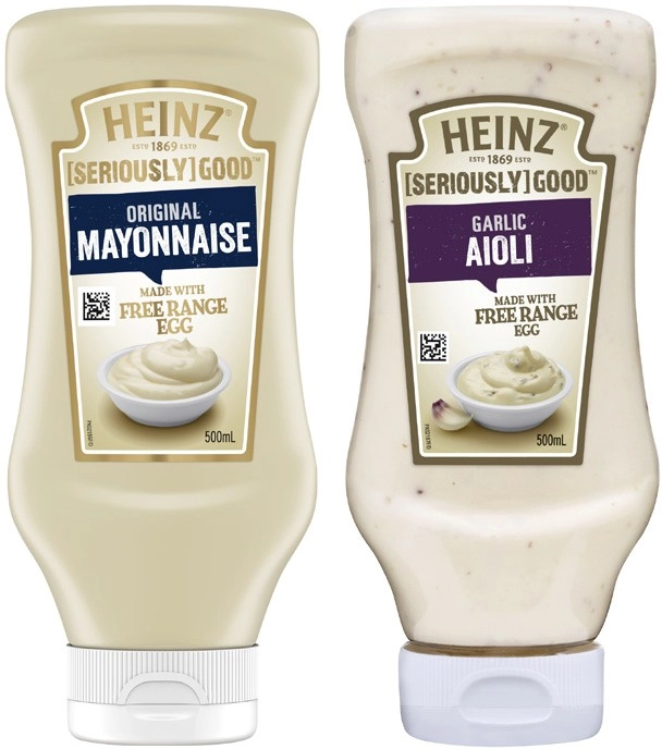 Heinz Seriously Good Aioli or Mayonnaise 500mL