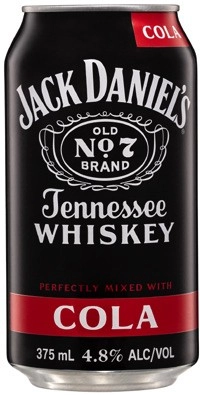 Jack Daniels & Cola Cans 10x375mL