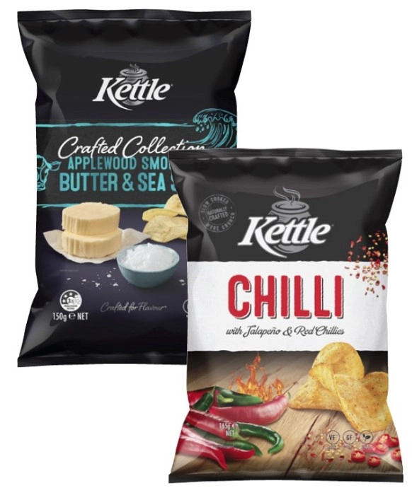 Kettle Crafted Collection 150g or Potato Chips 150g-165g