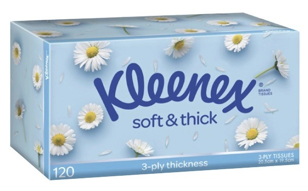 Kleenex 3-Ply Soft & Thick Facial Tissues 120 Pack