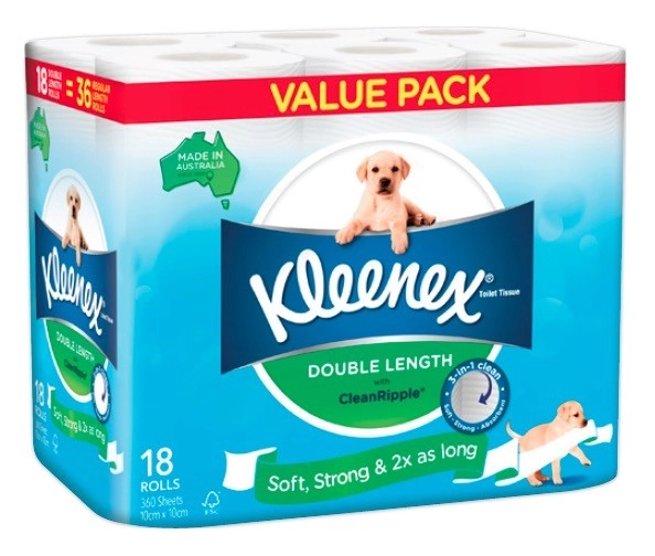 Kleenex Double Length Toilet Tissue 18 Pack